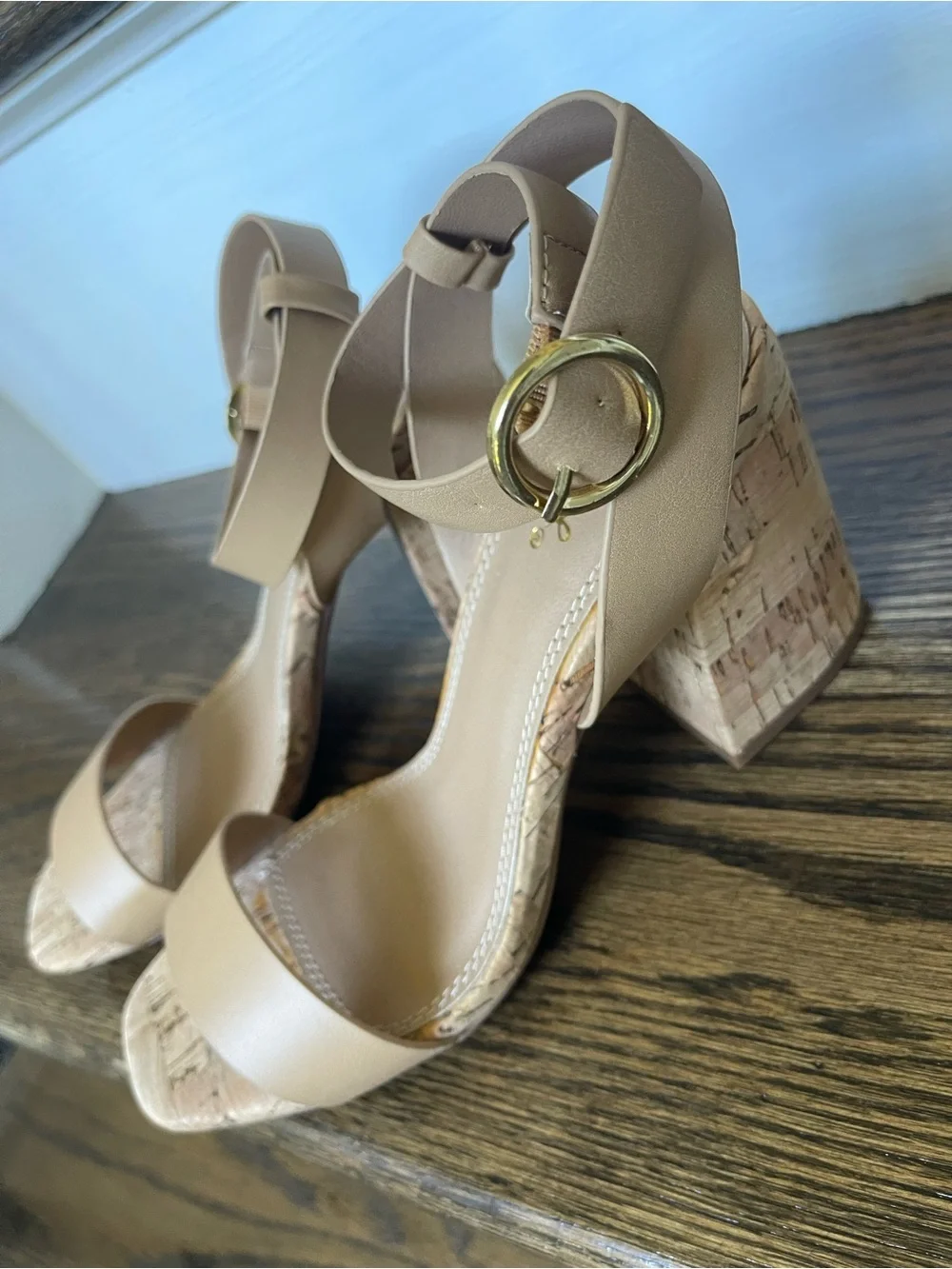 Block Heel Ankle Strap Sandals - Toffee